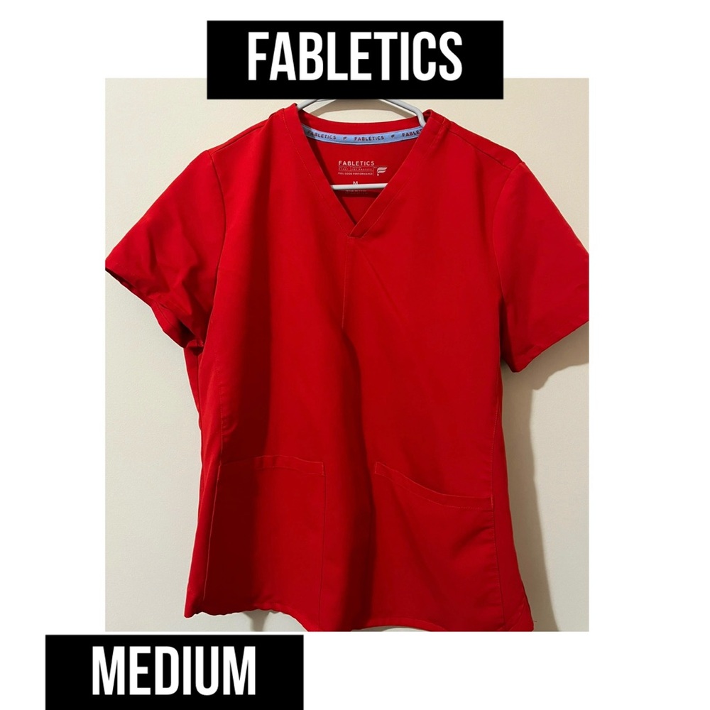 Fabletics Women's Bold Red Short Sleeve Top